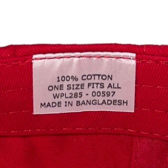 Hipster Lumberjack Beard Strapback Hat Red / White Adjustable OS - Picture 8 of 8